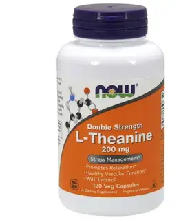 Ostatné aminokyseliny NOW® Foods L-Theanine s Inositolem Double Strength, 200 mg, 120 rastlinných kapsúl