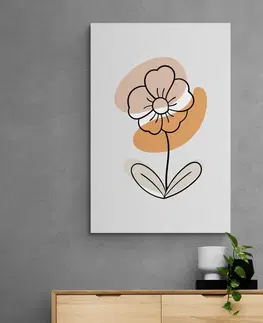 Obrazy kvetov Obraz minimalistický kvet No4