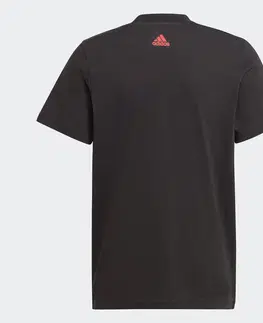 nohavice Detské tričko na fitness čierno-červené s logom