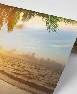 Tapety príroda Fototapeta východ slnka na karibskej pláži