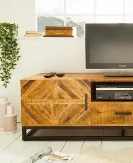 TV stolíky LuxD Dizajnový TV stolík Allen 160 cm, mango