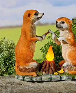 Drobné dekorácie a doplnky Solárne surikaty pri ohni