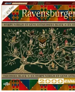 Hračky puzzle RAVENSBURGER - Harry Potter: Rodokmeň 2000 dielikov Panorama