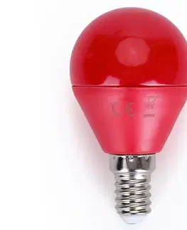 LED osvetlenie  B.V. LED Žiarovka G45 E14/4W/230V červená -  