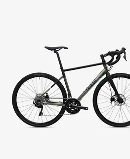 bicykle Pánsky bicykel Gravel RC520 Shimano 105 kaki-čierny