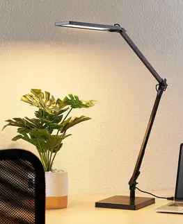 Stolové lampy na písací stôl Lindby Lindby Antisa LED stolná lampa, CCT a stmievač