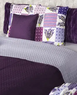 Prikrývky na spanie 4Home Prehoz na posteľ Doubleface fialová/svetlofialová , 220 x 240 cm, 2x 40 x 40 cm