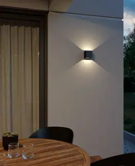 Vonkajšie nástenné svietidlá Lindby Lindby Glyn vonkajšie nástenné LED svietidlo