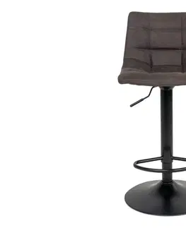 Barové stoličky Norddan Dizajnová barová stolička Dominik tmavosivá