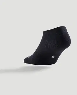 bedminton Nízke tenisové ponožky RS 100 3 páry čierne