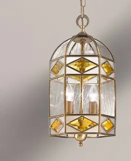 Závesné svietidlá Cremasco Emilia – závesná lampa s katedrálnym sklom