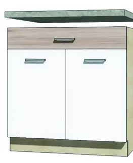 Kuchynské skrinky EKO - 6D dolná skrinka so zásuvkou a policou 80cm