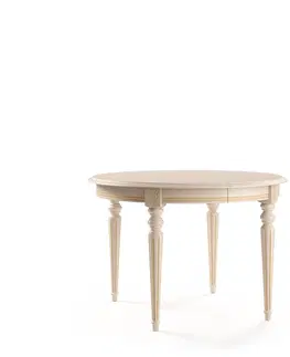 Jedálenské stoly TARANKO Verona T-O rustikálny rozkladací jedálenský stôl biela