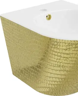 Kúpeľňa MEXEN - Lena bidet závesný, biela/zlatá vzor 35224808
