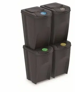 Odpadkové koše Kôš na triedený odpad Sortibox 35 l, 4 ks, sivá
