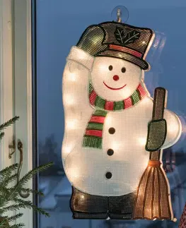 Vianočné osvetlenie do okien Konstsmide Christmas Vnútorný – okenný LED obraz Snehuliak