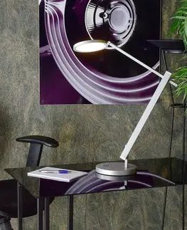 Stolové lampy na písací stôl Deko-Light LED lampa na písací stôl Adhara, striebro