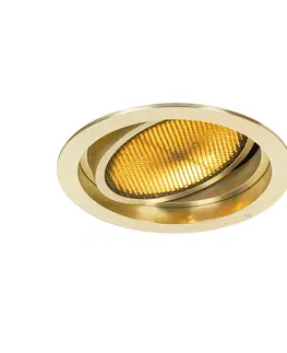 Zapustene svietidla Moderné zápustné bodové svietidlo zlaté nastaviteľné - Coop 111 Honey