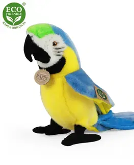 Plyšové hračky RAPPA - Plyšový papagáj ara modry 25 cm ECO-FRIENDLY