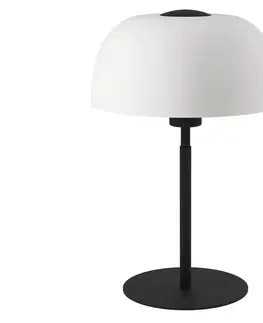 Lampy Eglo Eglo 900142 - Stolná lampa SOLO 1xE27/40W/230V čierna/biela 