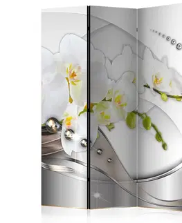 Paravány Paraván Pearl Dance of Orchids Dekorhome 135x172 cm (3-dielny)