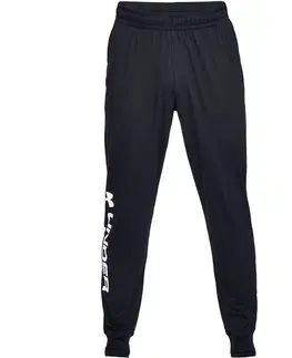 Pánske klasické nohavice Pánske tepláky Under Armour Sportstyle Cotton Graphic Jogger Black - S