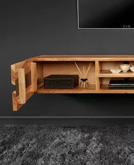 TV stolíky LuxD Dizajnový závesný TV stolík Argentinas 160 cm akácia