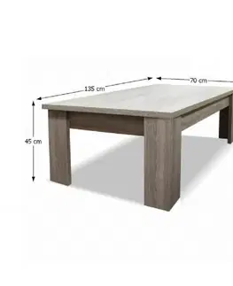 Konferenčné stolíky Konferenčný stolík, dub sonoma, PANAMA Typ 14