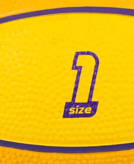 basketbal Detská mini basketbalová lopta veľkosti 1 - K100 žltá gumená