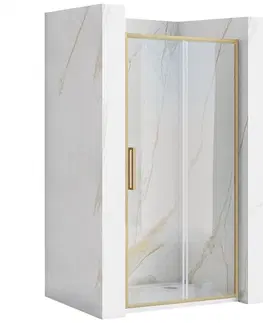 Sprchovacie kúty REA - Posuvné sprchové dvere Rapid Slide 100 kartáčované zlato REA-K4707
