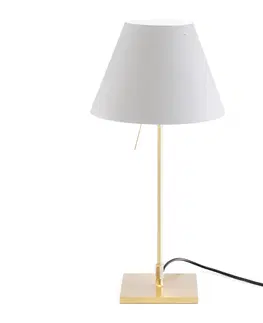 Stolové lampy Luceplan Luceplan Costanzina stolná lampa mosadz biela hmla