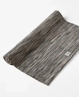fitnes Vrchná podložka / koberček na jogu 183 cm x 68 cm x 4 mm bavlna melírovaná sivá