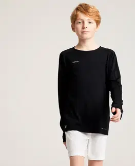 dresy Detský futbalový dres s dlhým rukávom Viralto Club čierny