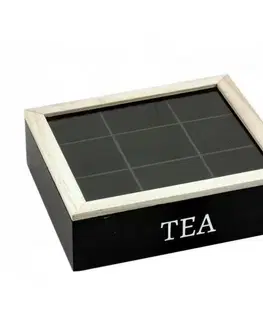 Príslušenstvo pre prípravu čaju a kávy EH Box na čajové vrecúška 24 x 24 x 7 cm, čierna