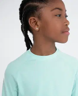 mikiny Detské bežecké priedušné tričko s dlhým rukávom Skincare zelené