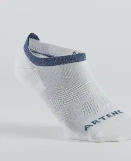bedminton Športové ponožky RS 160 nízke biele s motívom 3 páry