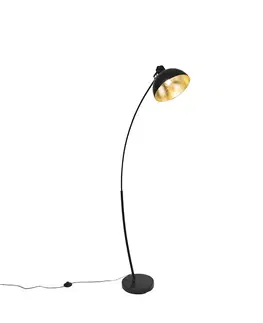 Oblúkové lampy Škandinávska oblúková lampa čierna so zlatom - Recife