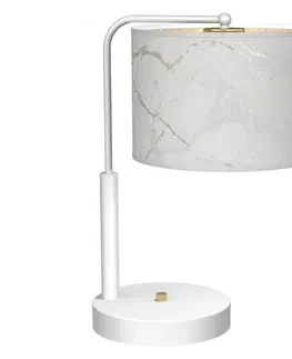 Lampy  Stolná lampa SENSO 1xE27/60W/230V biela 