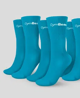 Spodné prádlo a plavky GymBeam Ponožky 3/4 Socks 3Pack Aquamarine  M/LM/L