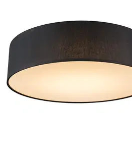 Stropne svietidla Stropné svietidlo čierne 40 cm vrátane LED - Drum LED
