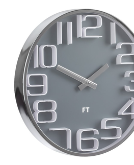 Hodiny Dizajnové nástenné hodiny Future Time FT7010GY Numbers 30cm