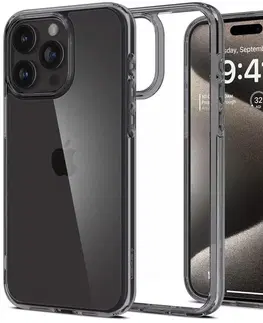 Puzdrá na mobilné telefóny Puzdro Spigen Ultra Hybrid pre Apple iPhone 15 Pro Max, šedé ACS06575