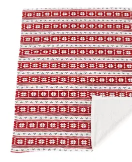 Deky Obojstranná baránková deka, zimný vzor, 150x200, SAMANTE