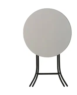 Záhradné stoly Skladací barový stôl biela / čierna Dekorhome