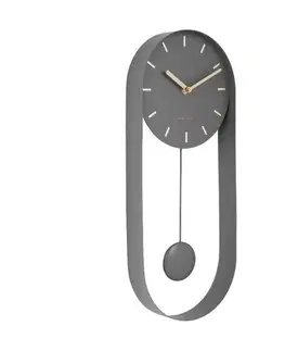 Hodiny Karlsson 5822GY Dizajnové kyvadlové nástenné hodiny, 50 cm
