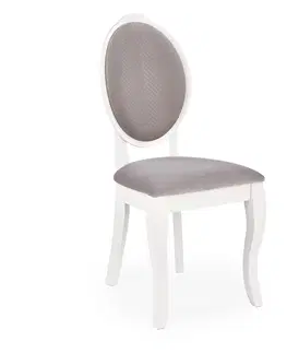 Jedálenské stoličky HALMAR Velo jedálenská stolička biela / sivá