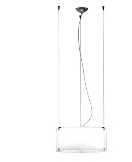 Závesné svietidlá Prandina Prandina CPL S7 závesná lampa chróm sklo opálové