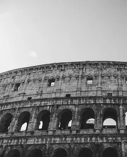 Čiernobiele tapety Fototapeta Koloseum v čiernobielom prevedení