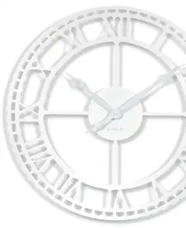 Hodiny Kovové nástenné hodiny z21a-2-2-x 80cm, biela