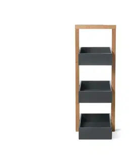 Bookcases & Standing Shelves Stojací regál s 3 úložnými boxmi, antracitový